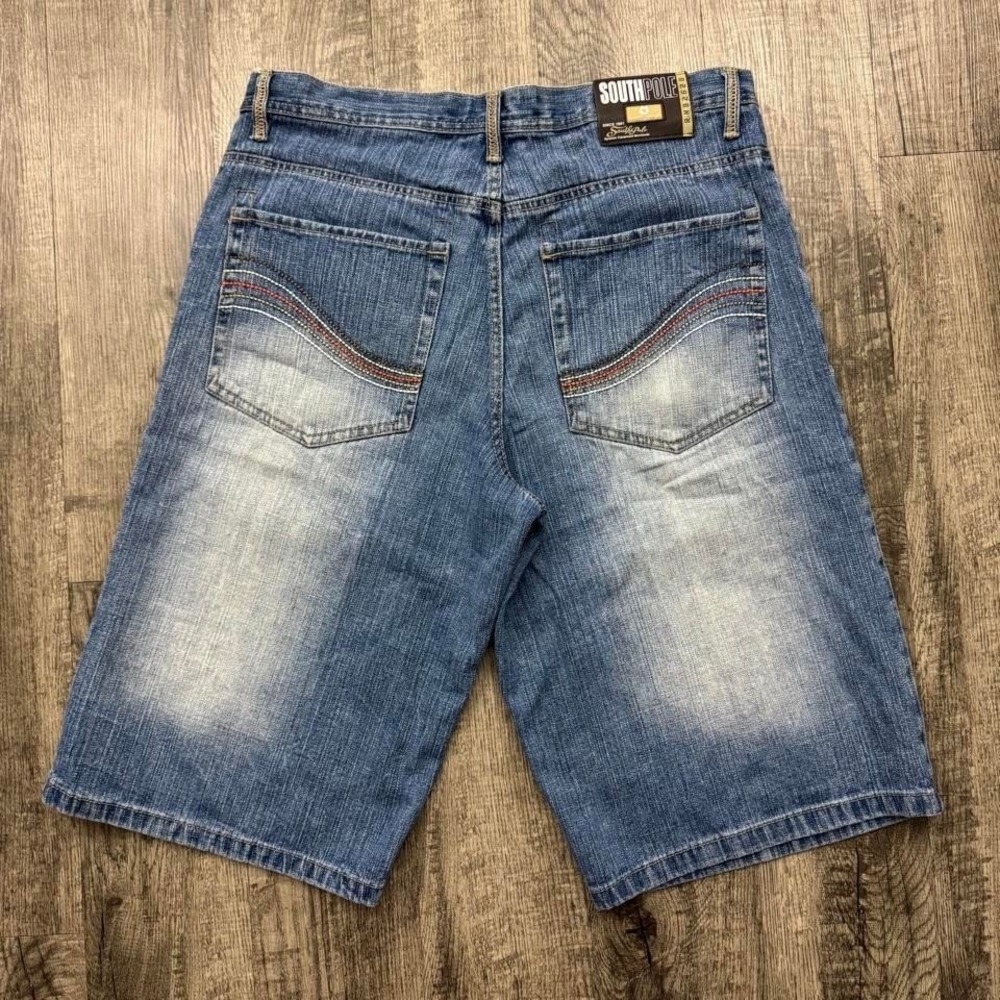 Vintage Southpole Baggy Faded Skater Jean Shorts Jorts Hip Hop 38